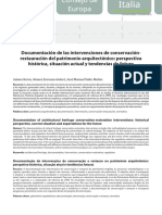 Documentación de las intervenciones de conservación-restauración del patrimonio arquitectónico: perspectiva histórica, situación actual y tendencias de futuro (Korro et al, 2023)