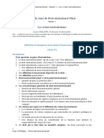 Plan General Du Cours de Droit International Penal m1