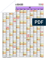 Calendario Academico 2024 2025 Horizontal