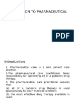 A. Introduction of Pharmaceutical Care