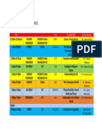 BSE 1R Class Schedule