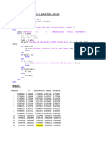 Bisection Method Code Sunil