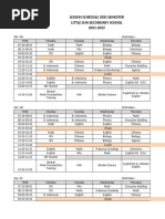 E-Learning Schedule Sem 1 21-22 BARU