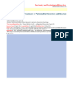 Psychobiology and Treatment of Personality Disorders and Related Prominent Traits.