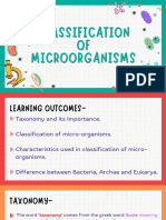 Classification of micro-organisms