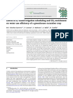 Effects of EC-based irrigation scheduling and CO2 enrichment on water use efficiency