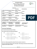 TLISW II Cl-X II Science (Chemistry)II Worksheet