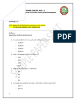 Sample Paper SAAT - 5