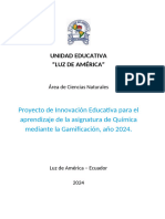 proyecto de innovacion Quimica