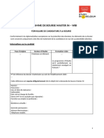 Bourses Master IN - Formulaire de candidature