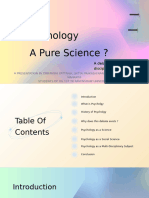 is Psychology A pure science 