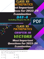 Xii Maths Day-4 (Ch 10, 11 and 13) Most Important Questions 2023-24