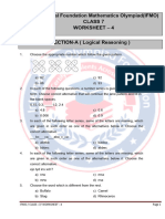 IFMO Class 7 Worksheet 4