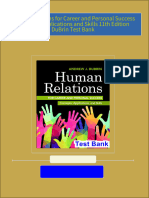 Complete Answer Guide for Human Relations for Career and Personal Success Concepts Applications and Skills 11th Edition DuBrin Test Bank