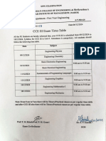 Cce-III Time Table