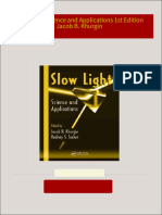 [FREE PDF sample] Slow Light Science and Applications 1st Edition Jacob B. Khurgin ebooks