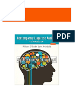 Free Access to Contemporary Linguistic Analysis An Introduction 8th Edition OGrady Solutions Manual Chapter Answers