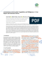 Disseminated Intravascular Coagulation and Maligna