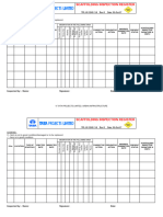 Scaffold Inspection Register