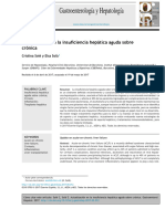 Actualización en la insuficiencia hepática aguda sobre crónica 2017