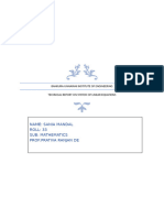 Technical Report On System Of Linear Equations