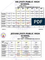 UT II TIME TABLE NURSERY TO 12TH  (2024-25)