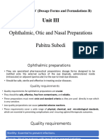 Ophthalmic, Nasal and Otic Preparations