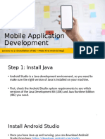 Lecture no 02 (Installation of IDE + Make First Android App)