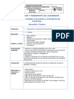 PL EVACUACION Y TRANSPORTE DE LESIONADOS  modulo 8 horas