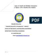 Investigating the Status of Small and Medium Enterprises (SMEs) in Mekelle, Tigray a Pre- And Post-War Analysis