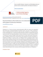 Experimental Induction of Bacterial Resistance to the Antimicrob