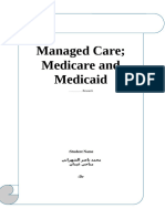 Managed Care; Medicare and Medicaid