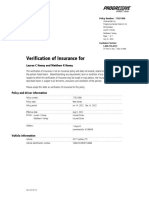 Verification of Insurance