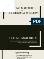 12. Roofing Materials and Steel Doors and Windows