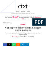 Conceptos básicos para navegar por la pobreza | ctxt.es