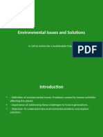 Environmental Issues and Solutions Designed