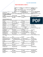 TEST FOR UNIT 6 - DESTINATION C1,2 - TEST 1