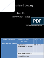 01-Quantity Surveying-Introduction Part 01