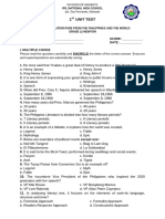 21ST CENTURY LITERATURE UNIT TEST