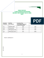 Public Notice 50 of 2024 Second  Quarter Provisional Income Tax Payment due 25 June 2024_