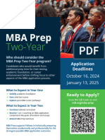 MBA Prep Two-Year Program Flyer 20242025