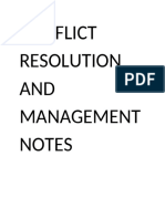 CONFLICT RESOLUTION NOTES LEVEL 5