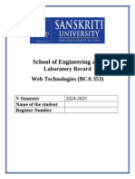 Laboratory Record - Web technologiess