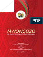 MWONGOZO the Code of Governance for State Corporations