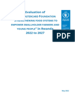 Evaluation of WFP MastercardFaundation Strengthening Food Systems to Empower Smallholder Farmers and Young People in Rwanda