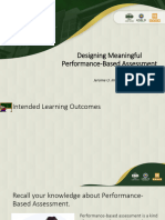 Designing Meaningful Performance Based Assessment