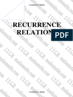 Recurrence Relations