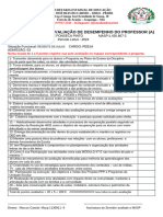 Questionário de Avaliação Do Desempenho Do Professor Mara Gabriele