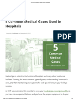 5 Common Medical Gases Used in Hospitals