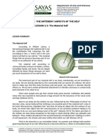 ScSc 11n Lesson 2.3 Summary the Material Self